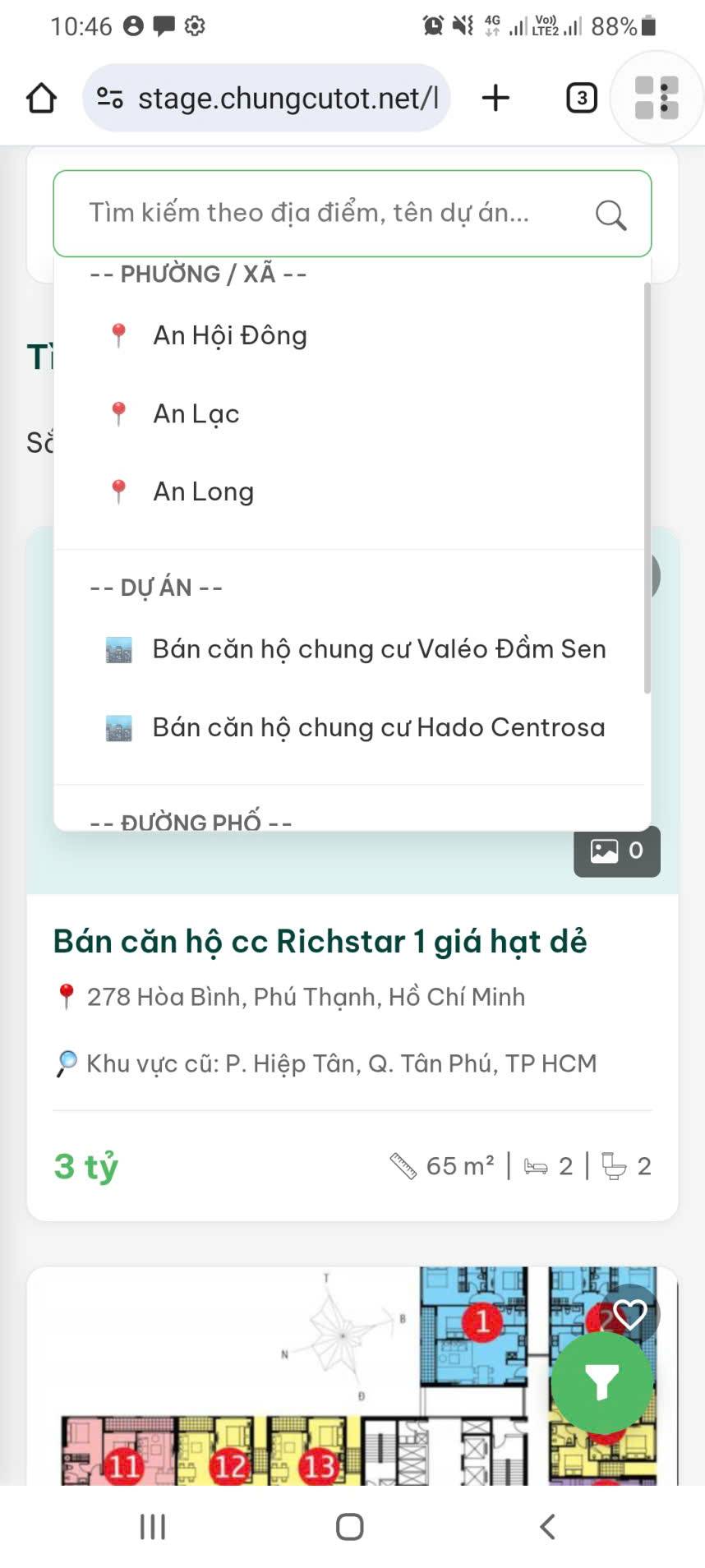 Phòng khách của Căn hộ chung cư Bán tại Richstar