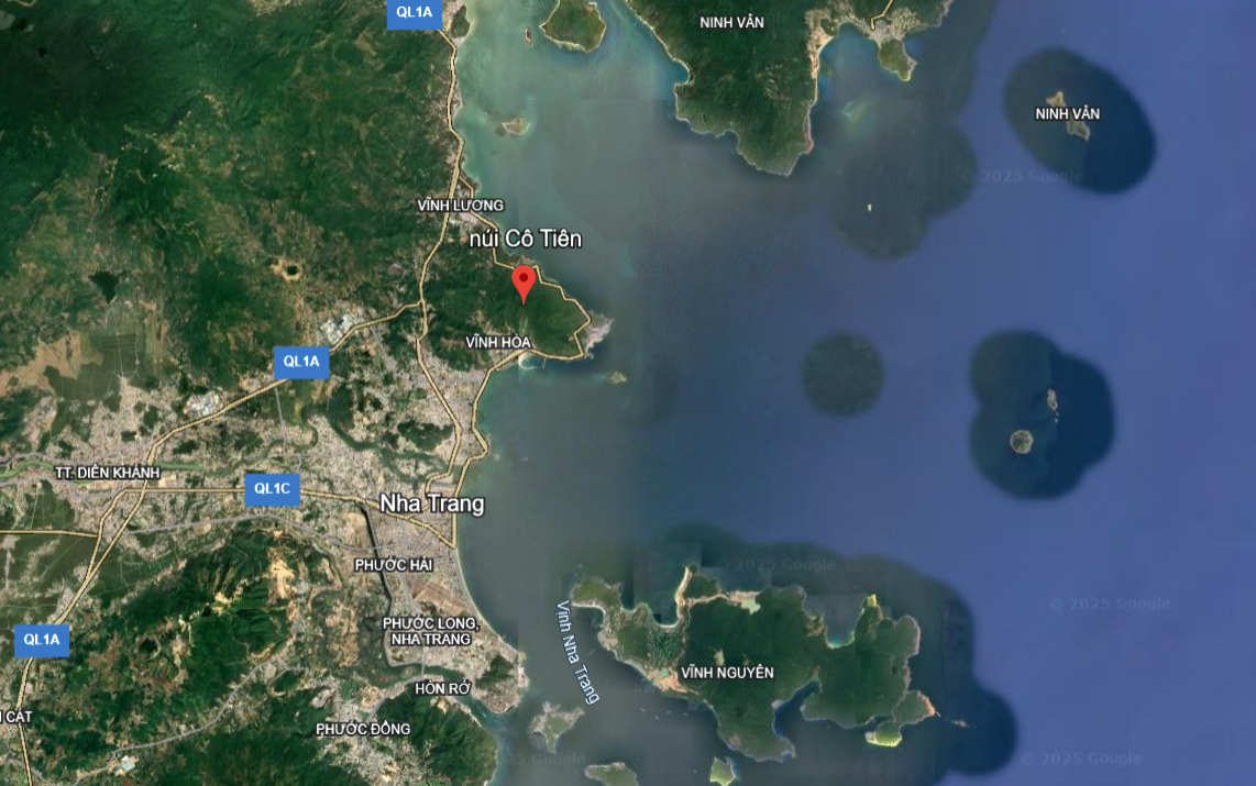 vị trí núi cô tiên