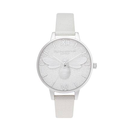 ĐỒNG HỒ OLIVIA BURTON PEARL LUCKY BEE SHIMMER PEARL SILVER WATCH