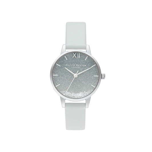 ĐỒNG HỒ OLIVIA BURTON WISHING WAVE GLITTER ECO FRIENDLY, GREY & SILVER WATCH