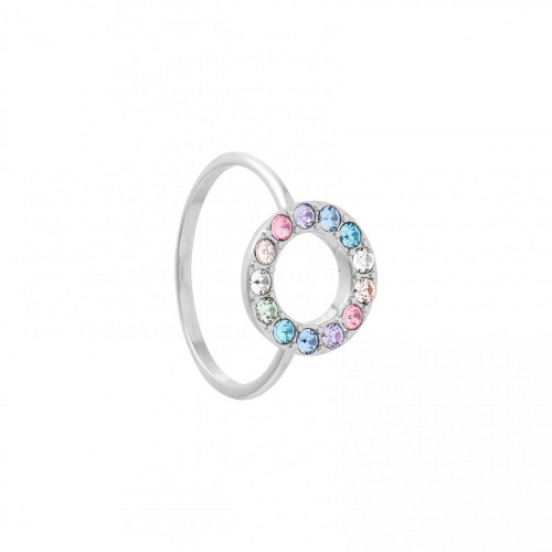  Olivia Burton Anillo Halo Arcoirirs Plata