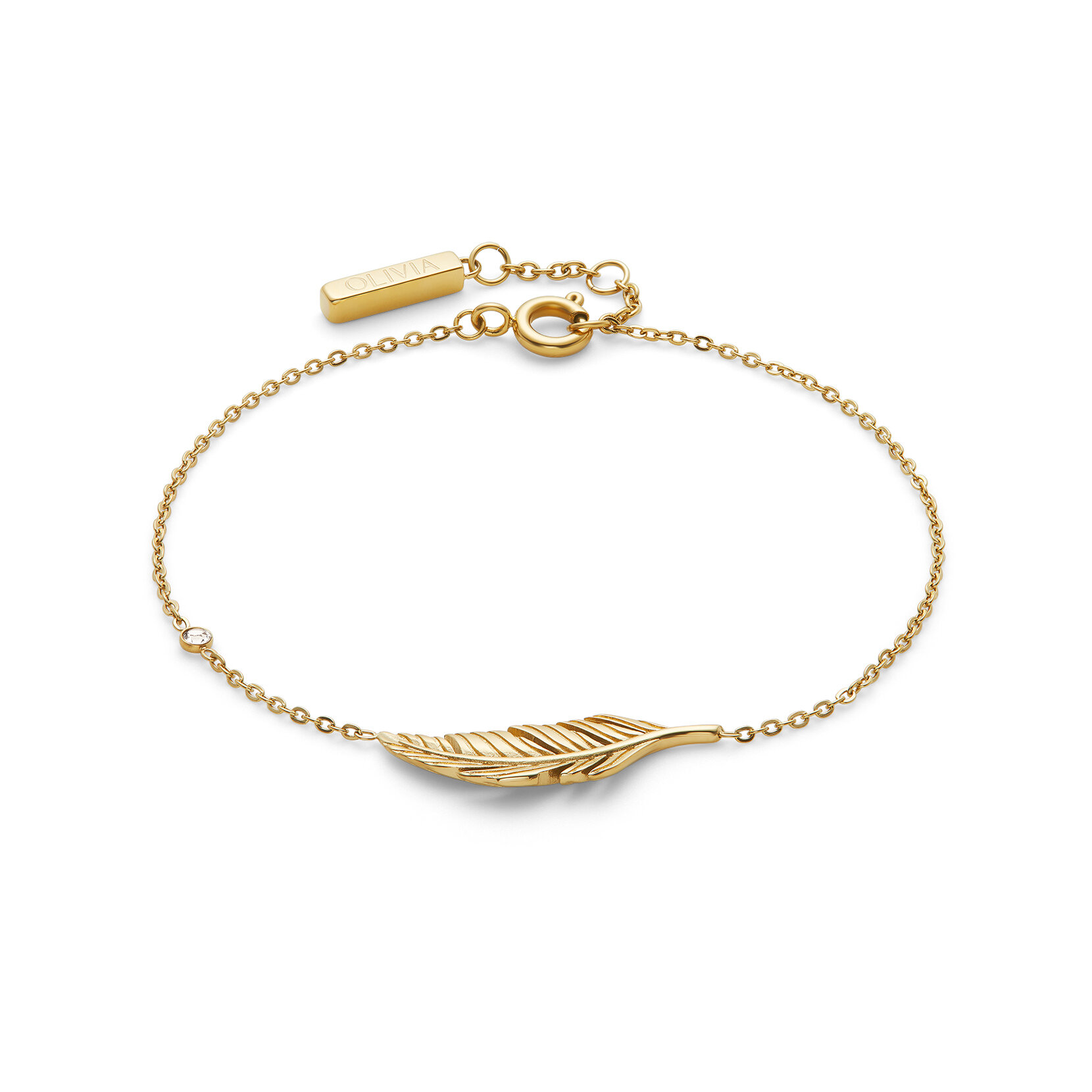 Feather Gold Plated Bracelet