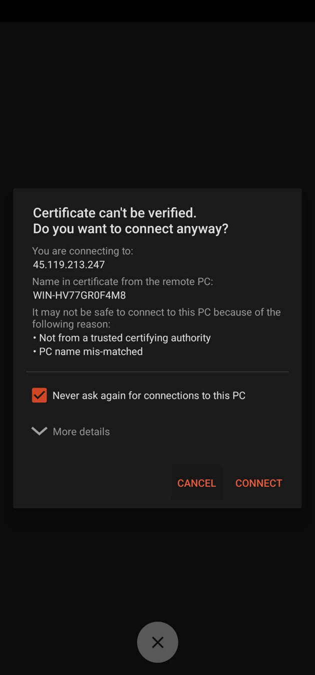 truy cap cloud server bang dien thoai