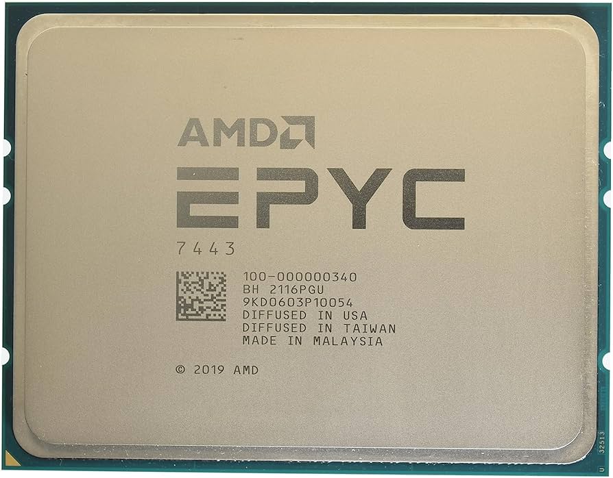 CPU AMD EPYC 7443 (24C,48T,  2.85GHz - 4.0GHz, 128MB, 200W)