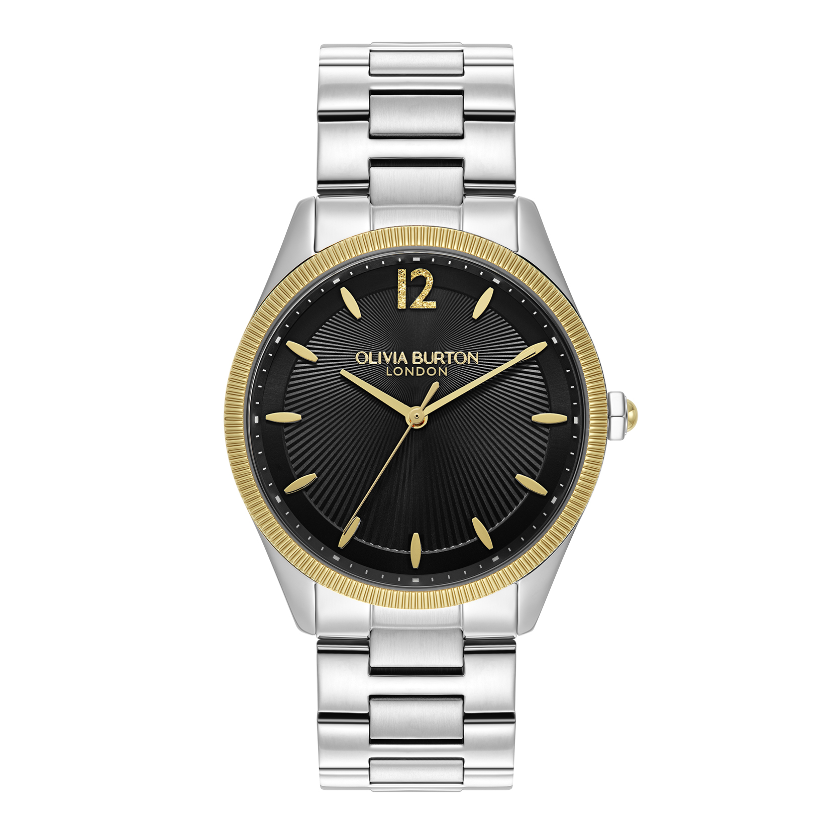 38mm Radiate Onyx & Two Tone Bracelet Watch 
