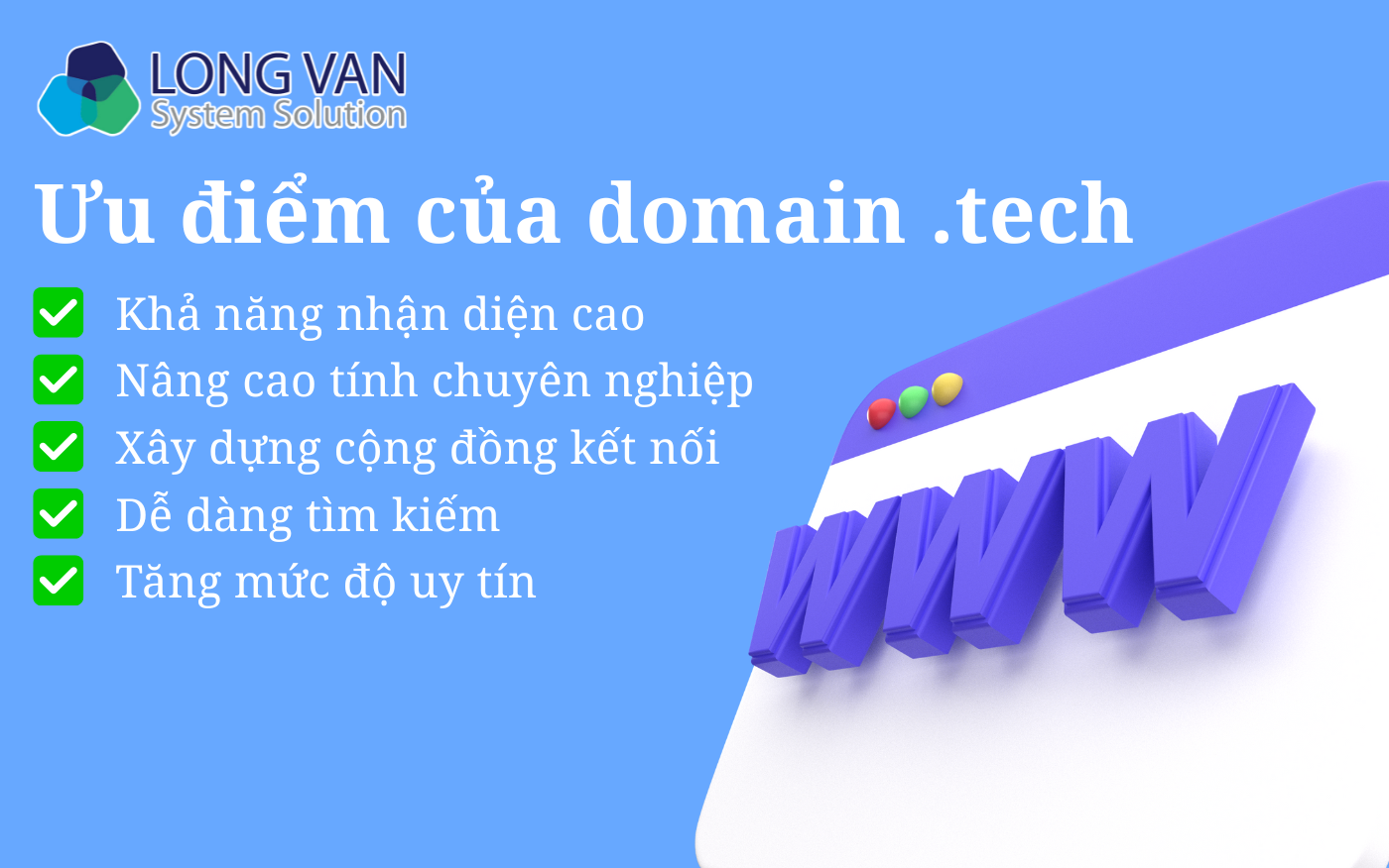 Ưu điểm của domain .tech
