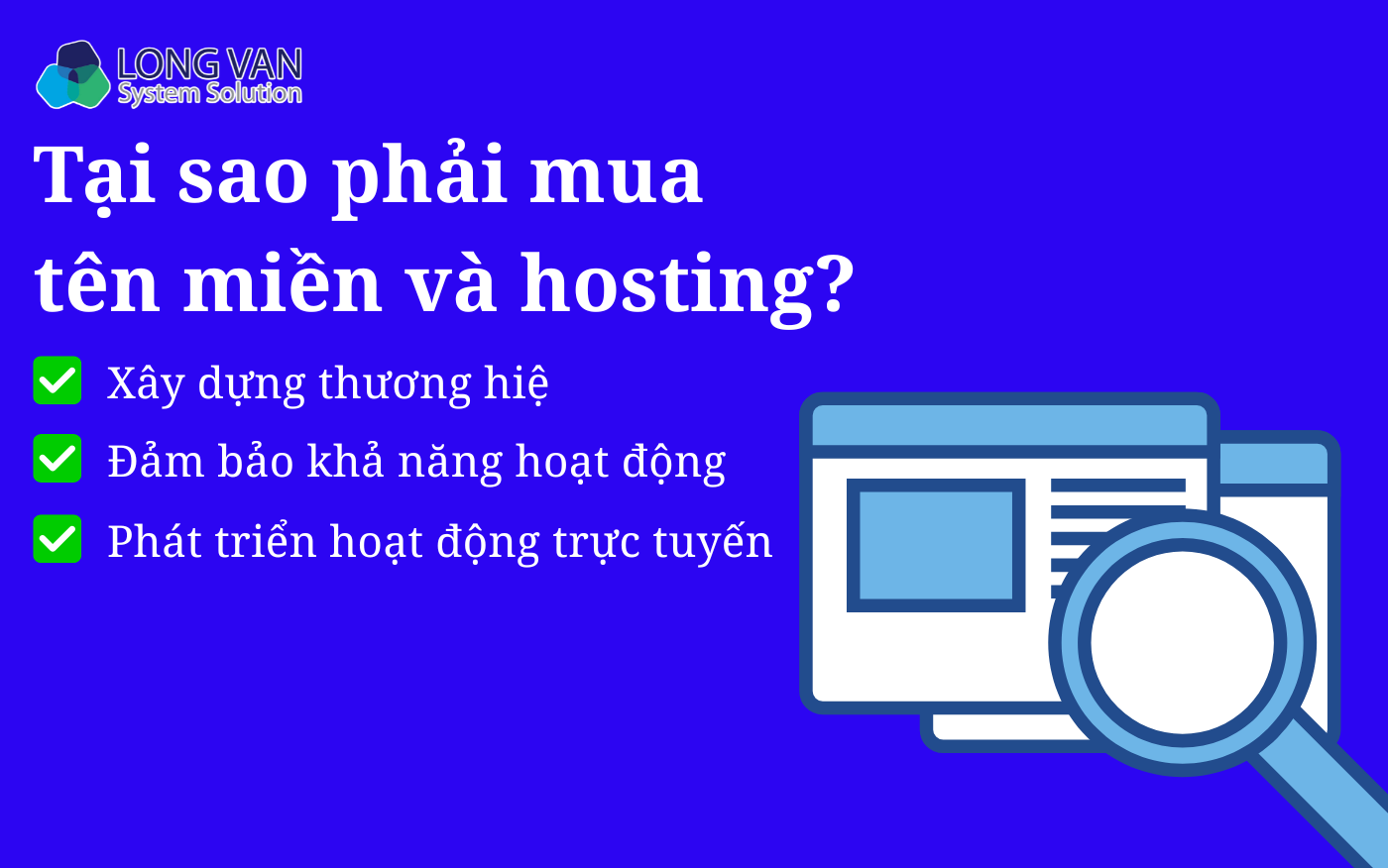 Tại sao phải mua tên miền và hosting?