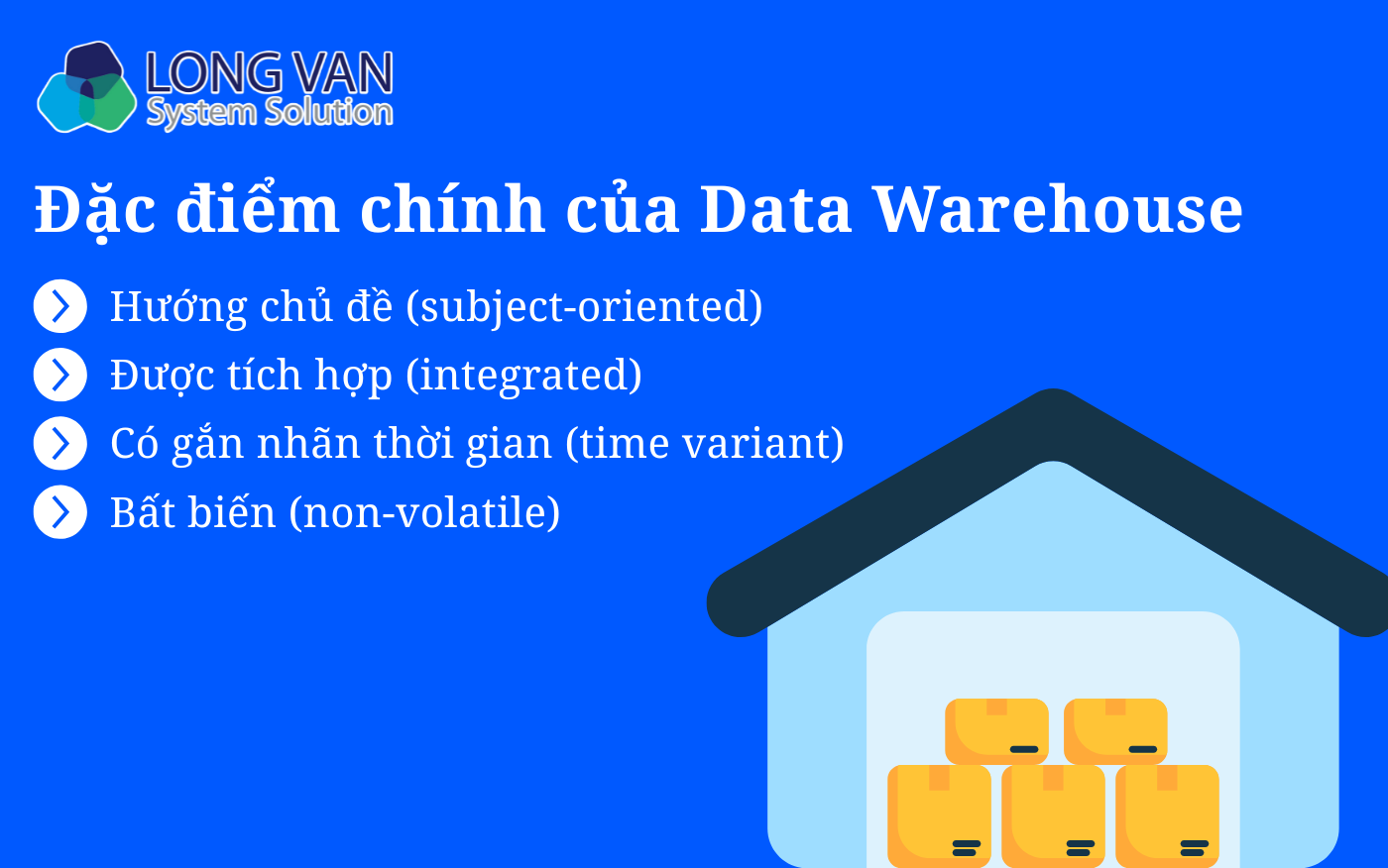 Đặc điểm chính của Data Warehouse 