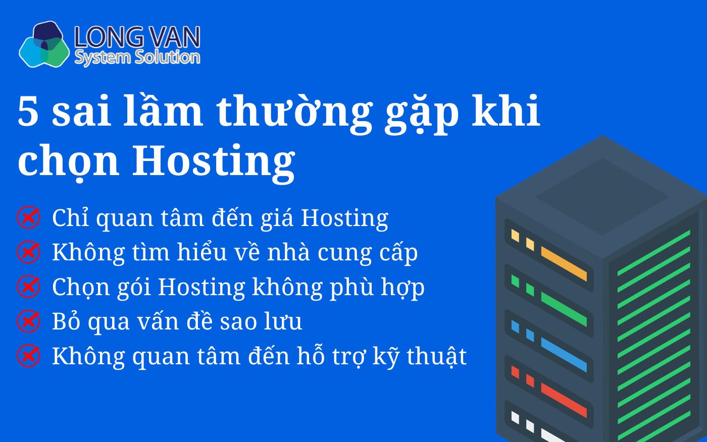5 sai lầm thường gặp khi chọn Hosting