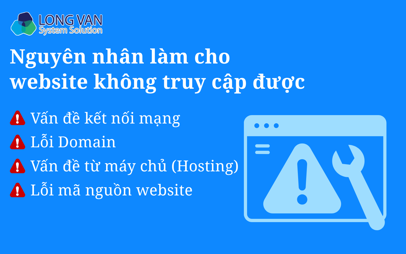 Nguyên nhân làm cho website không truy cập được