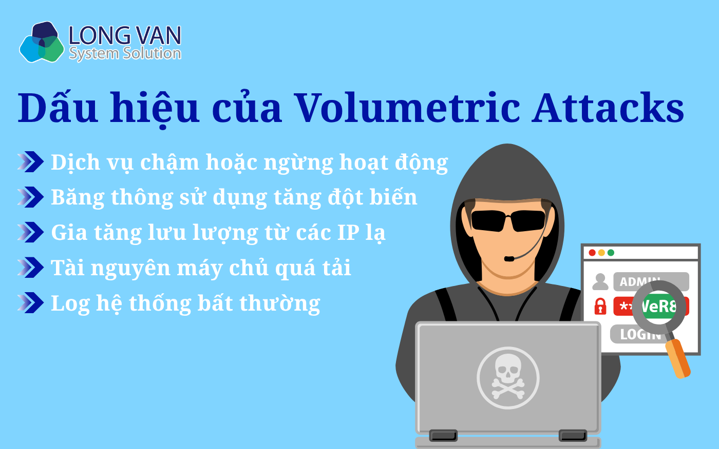 Dấu hiệu của Volumetric Attacks