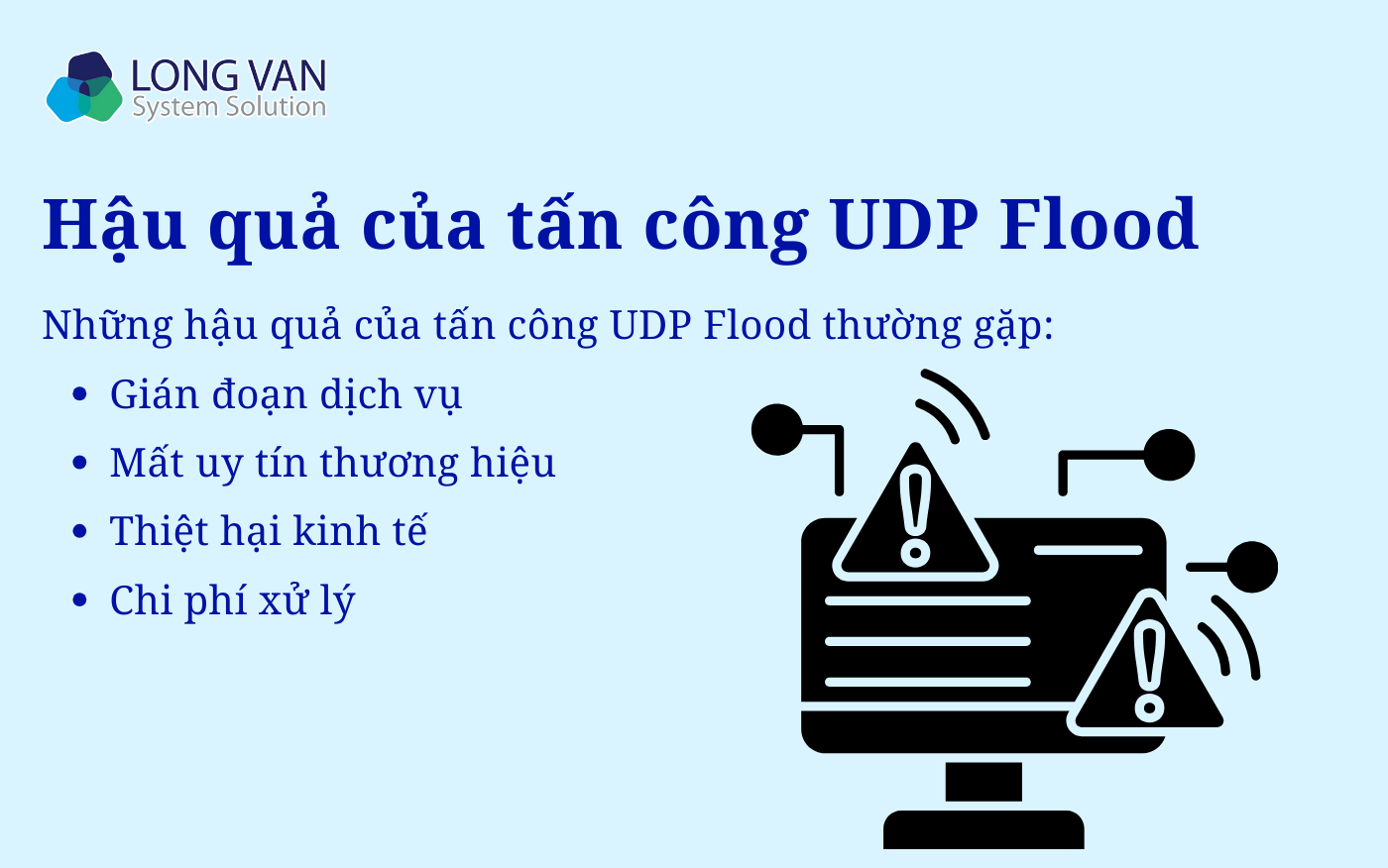 Hậu quả của tấn công UDP Flood