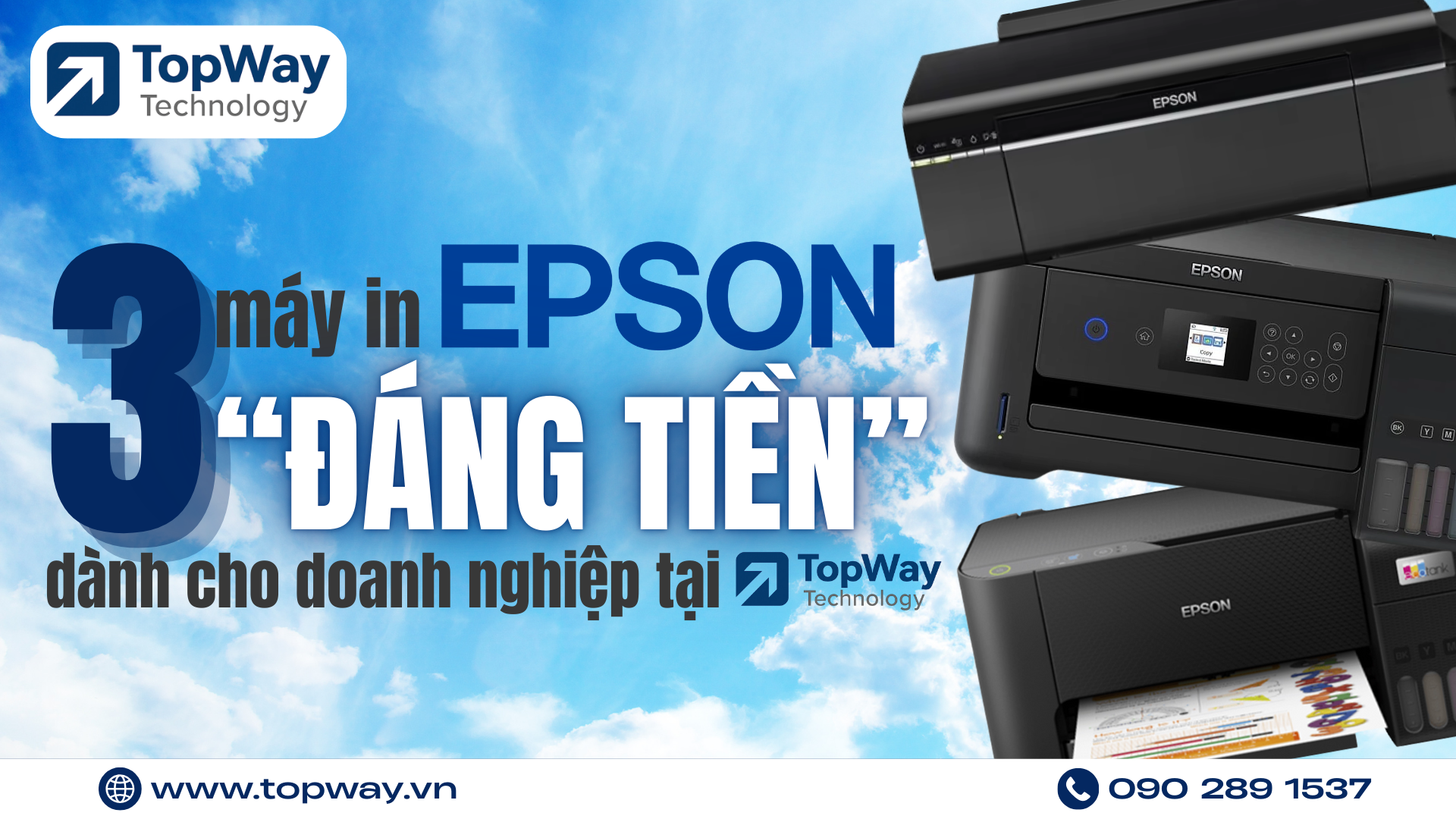 Top 3 Máy in Epson "ĐÁNG TIỀN" nhất cho doanh nghiệp tại TopWay