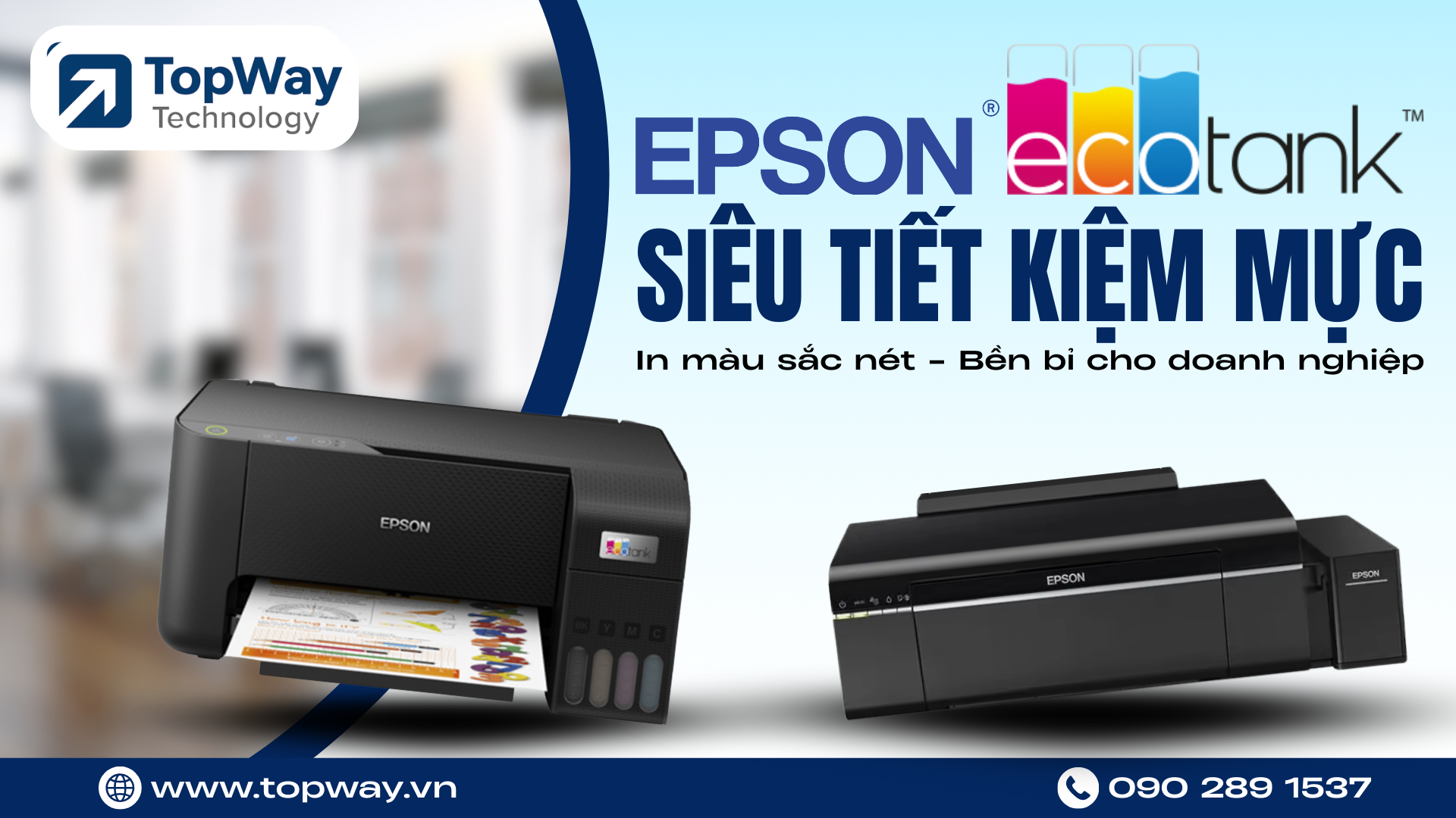 Máy in Epson EcoTank: Giải pháp "SIÊU TIẾT KIỆM" mực – In màu sắc nét và bền bỉ cho doanh nghiệp