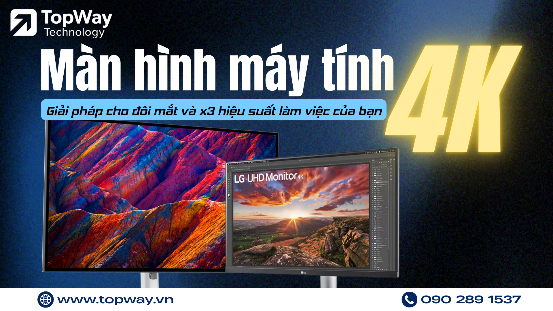 Màn hình máy tính 4k: Giải pháp cho đôi mắt và x3 hiệu suất làm việc của bạn