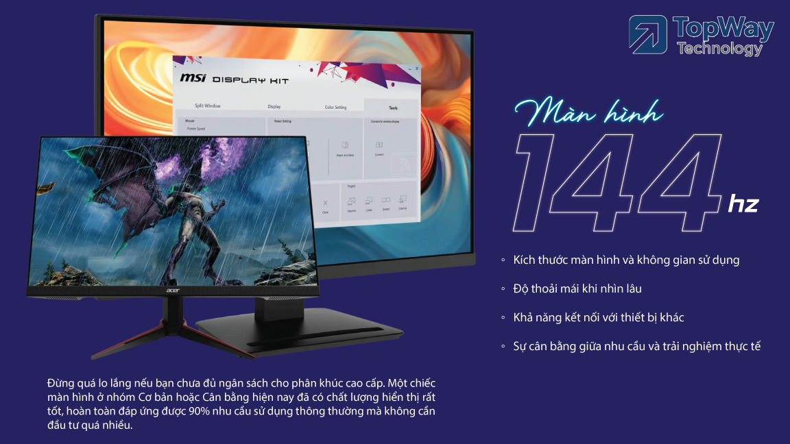 144Hz có phải là "Điểm vàng" của sự lựa chọn?