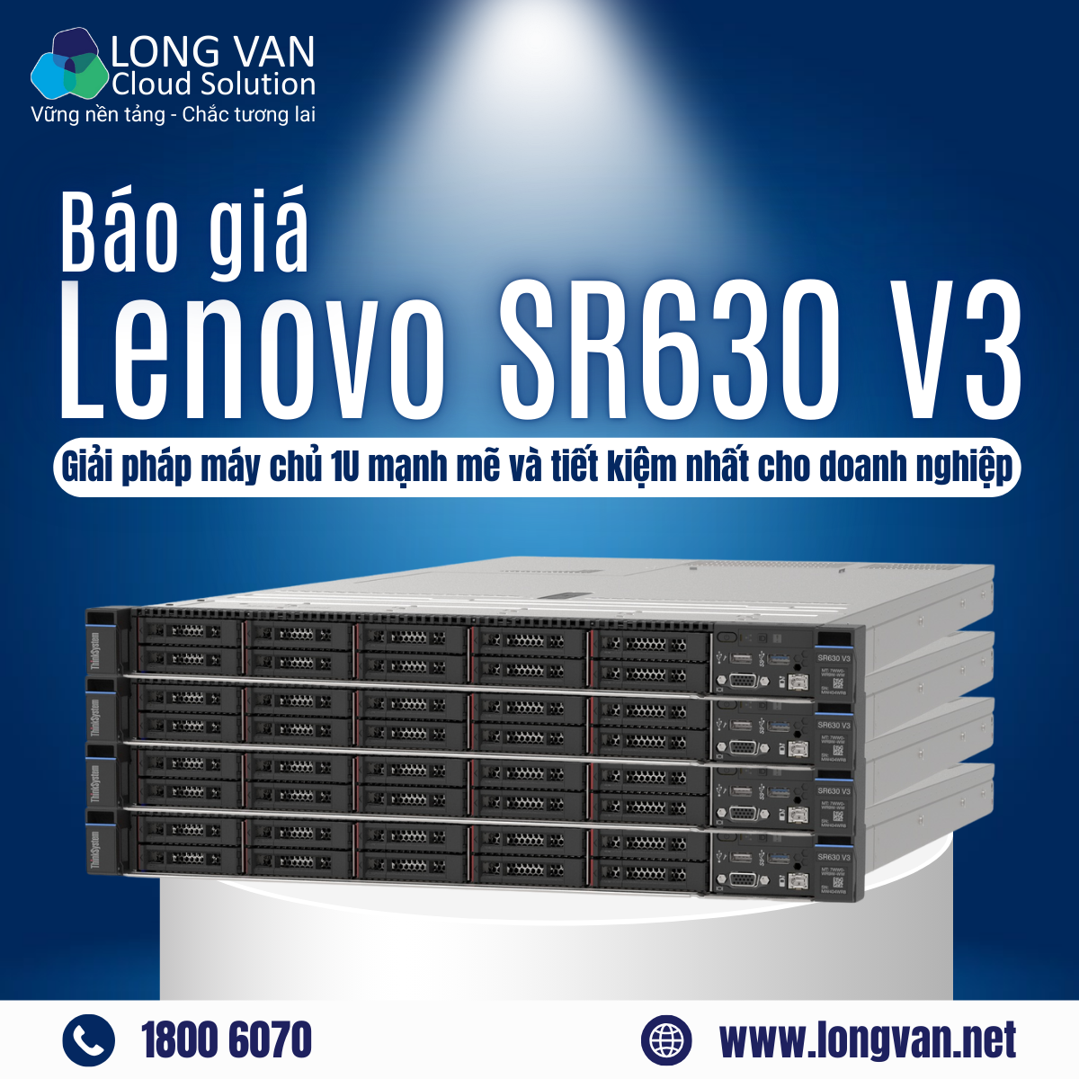 Báo giá Lenovo SR630 V3: Giải pháp máy chủ 1U mạnh mẽ và tiết kiệm nhất cho doanh nghiệp