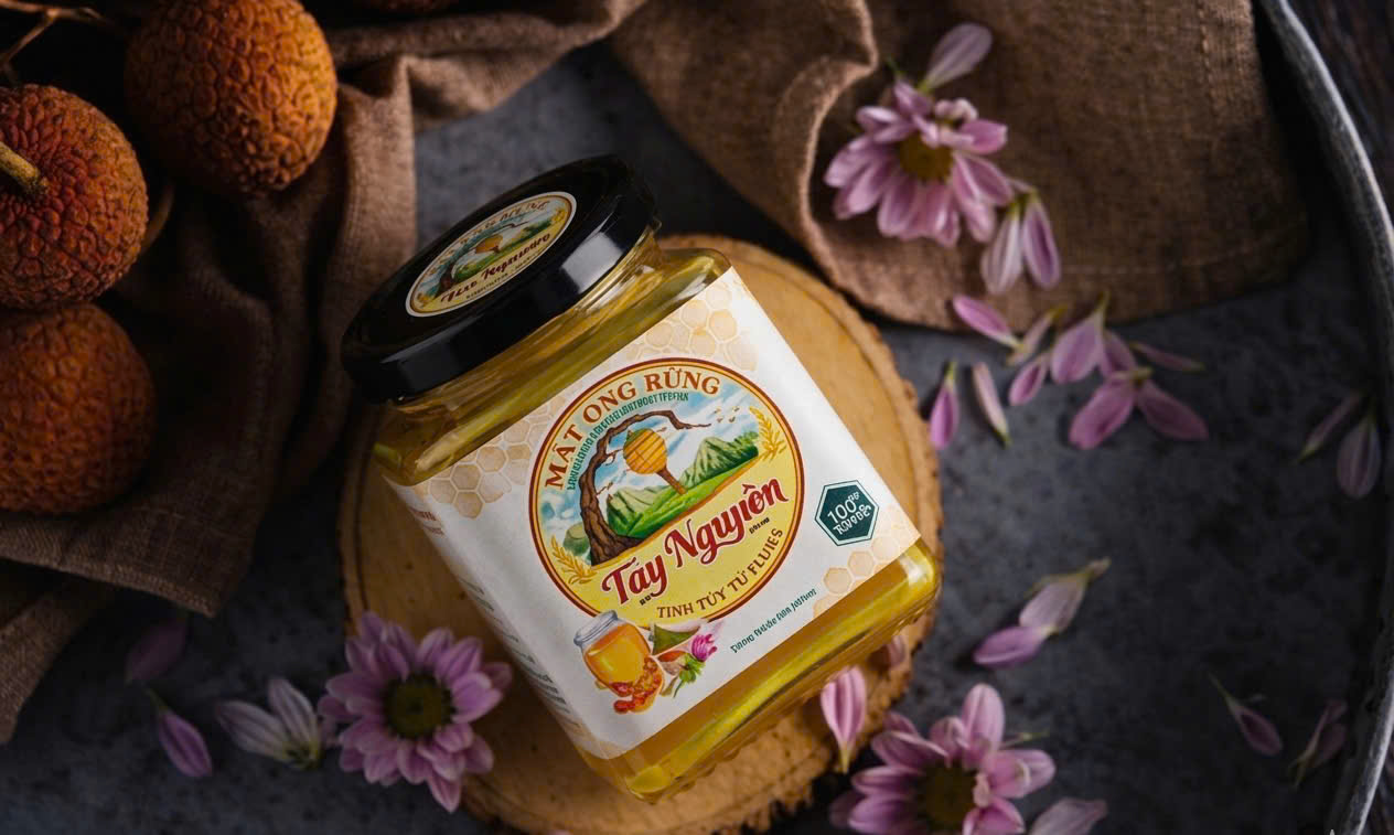 Mật Ong Rừng Nguyên Chất (chai 500ml)