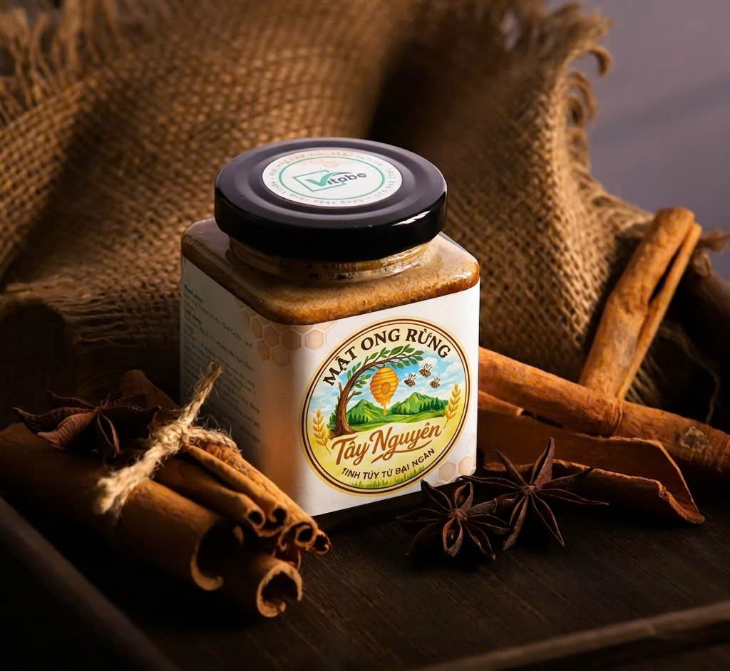 Mật Ong Rừng Ngâm Nghệ (chai 500ml)