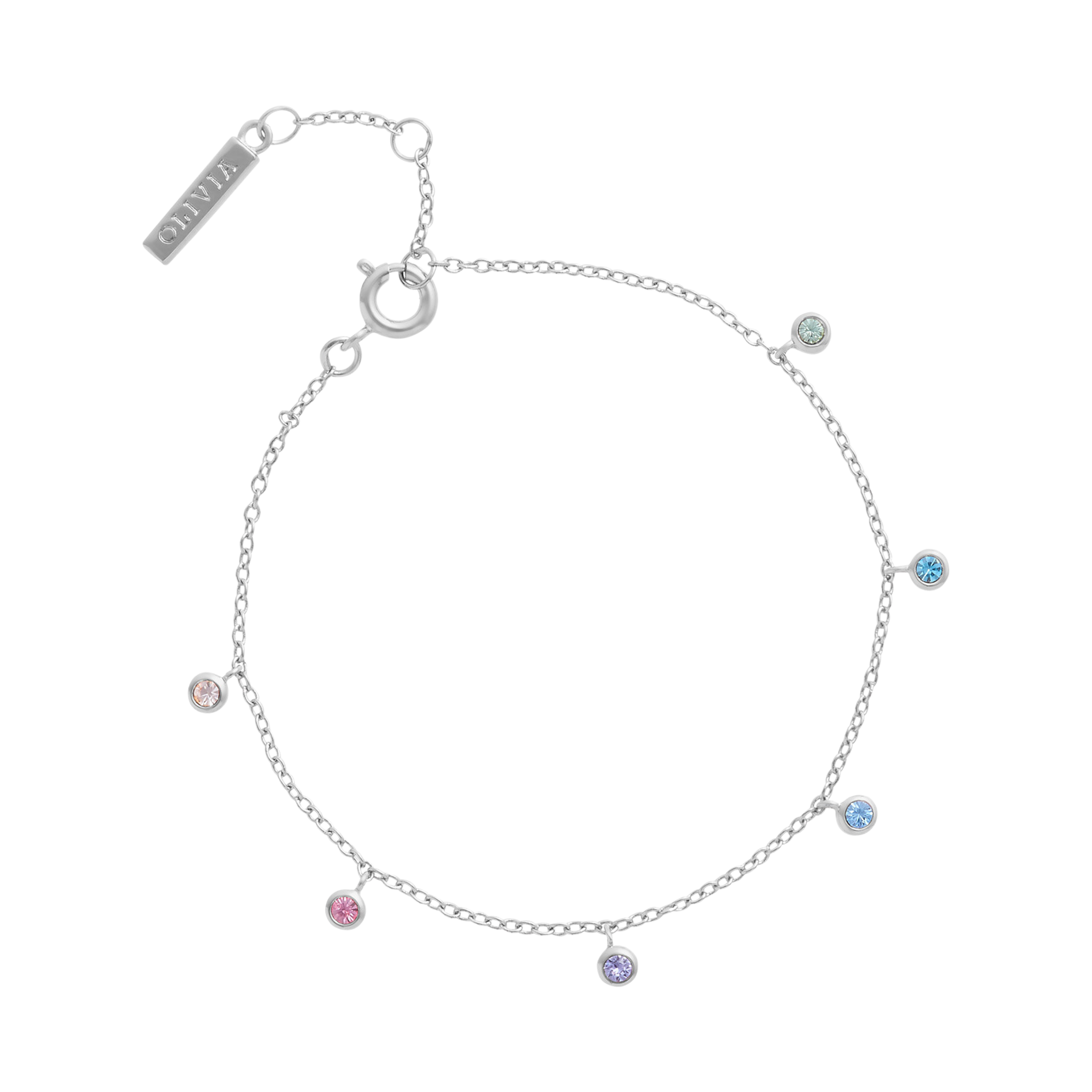 Vòng đeo chân Silver Rainbow