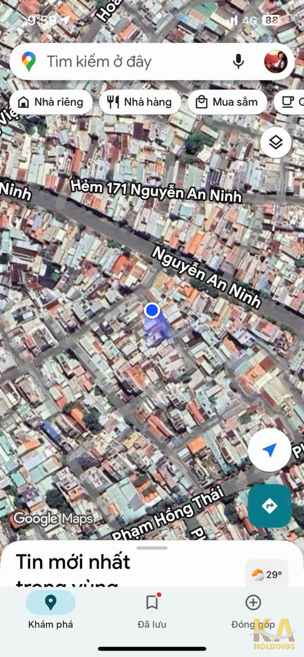 Bán Nhà Cấp 4 đường Nguyễn An Ninh  - Phường Tam Thắng (P7) (HCM) - 86M2  KT(3.8 x 26)M - ĐB- Giá 4.5 Tỷ