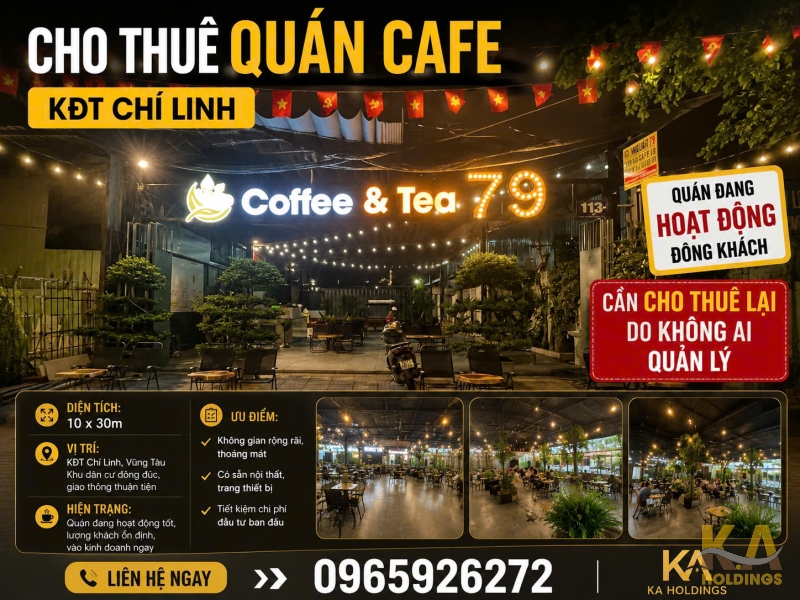 CHO THUÊ MẶT BẰNG TRUNG TÂM CHÍ LINH - 300M  (10x30 )M - 20TR/THÁNG
