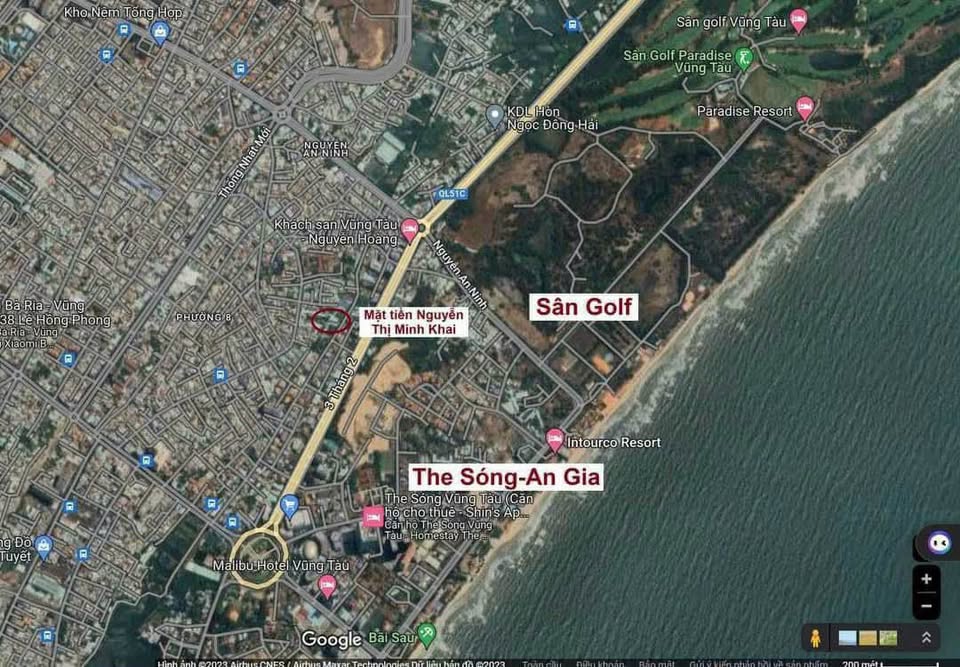 BÁN ĐẤT MẶT TIỀN NGUYỄN THỊ MINH KHAI, P.8, VŨNG TÀU - NGANG 19M - 1.159M2 - GIÁ 75 TRIỆU/M2