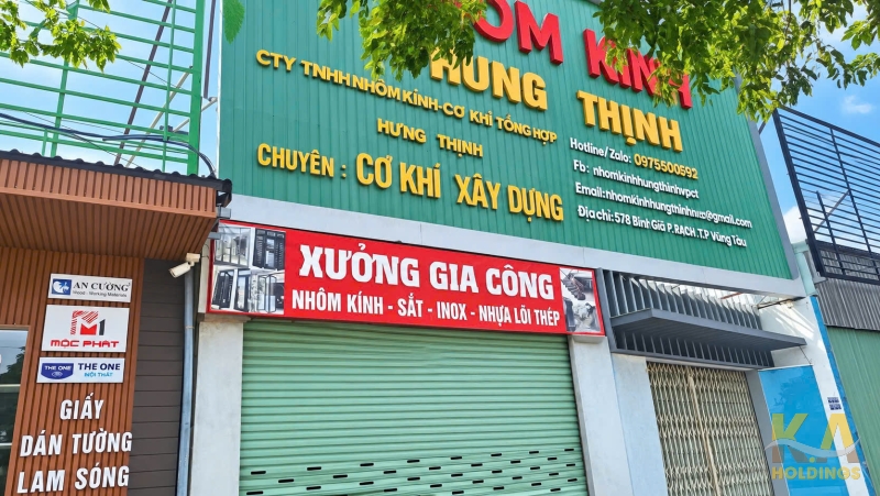 CHO THUÊ KHO XƯỞNG 2/9 BÌNH GIÃ, 10X40, 400M, KHO XÂY KÍN, ĐIỆN 3 PHA - GIÁ  22 TRIỆU,