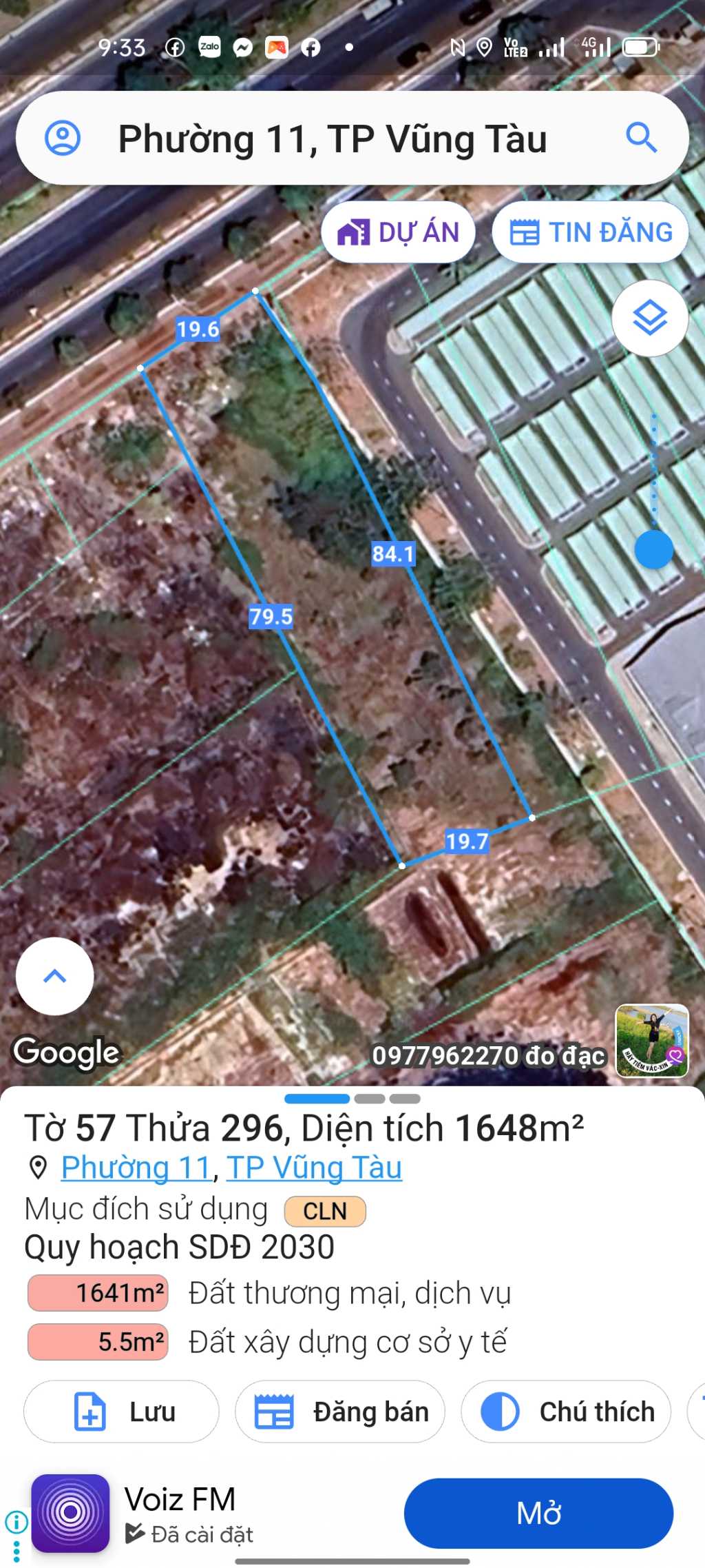 BÁN LÔ ĐẤT MẶT TIỀN ĐƯỜNG 2/9, P10, Vũng Tàu _ 1648M KT (19.6mx 48)M_ TB_ Giá 25 Tỷ