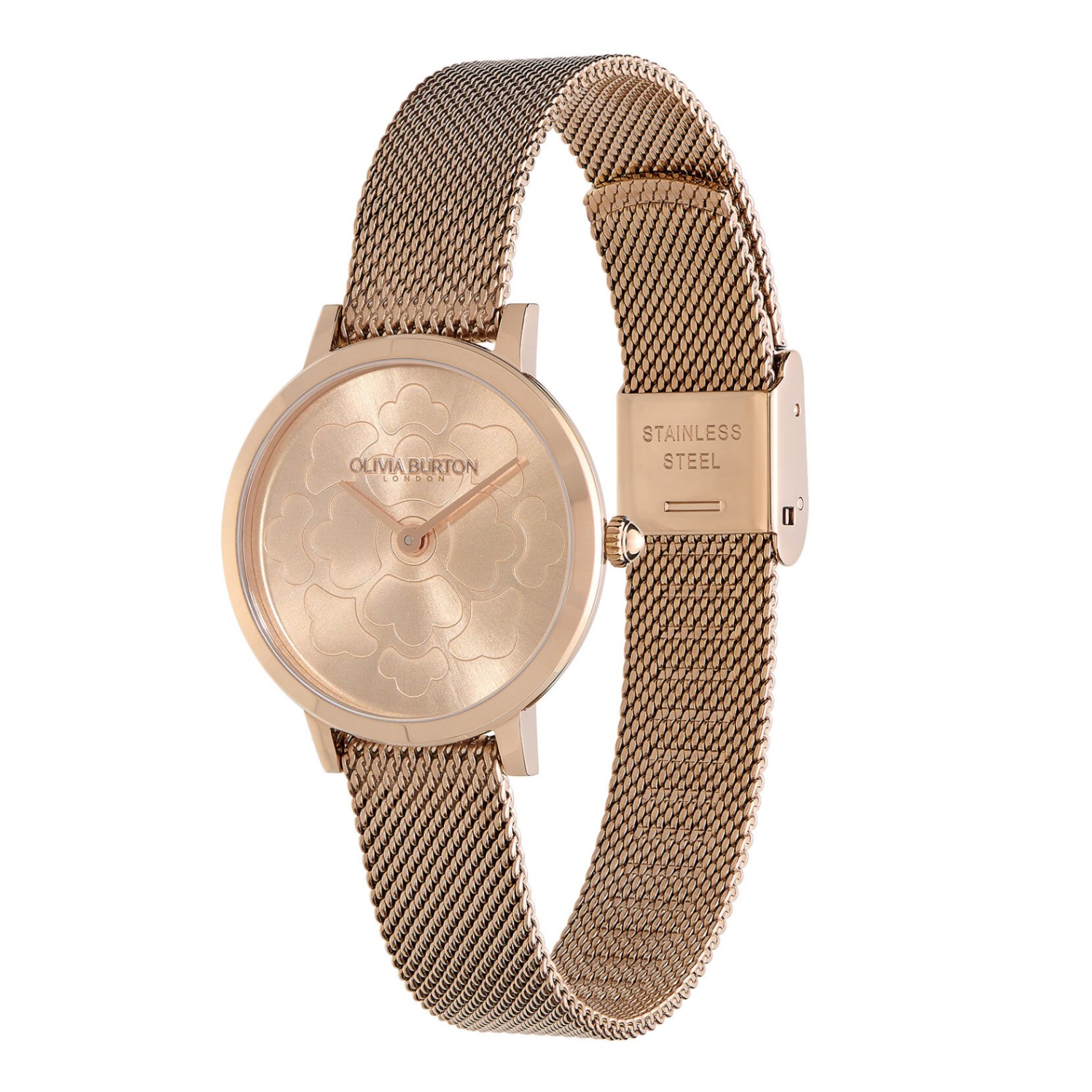 ĐỒNG HỒ OLIVIA BURTON FLORAL ULTRA SLIM CARNATION GOLD MESH
