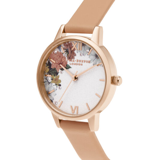 ĐỒNG HỒ OLIVIA BURTON SPARKLE FLORALS MIDI CORAL & ROSE GOLD