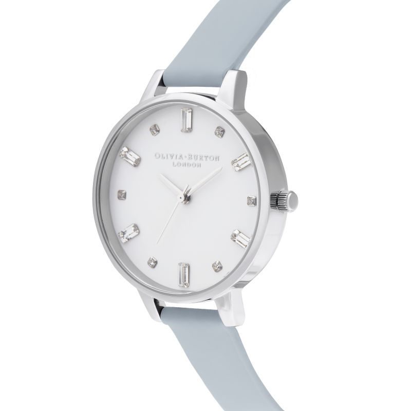 ĐỒNG HỒ OLIVIA BURTON BEJEWELLED VEGAN CHALK BLUE & SILVER