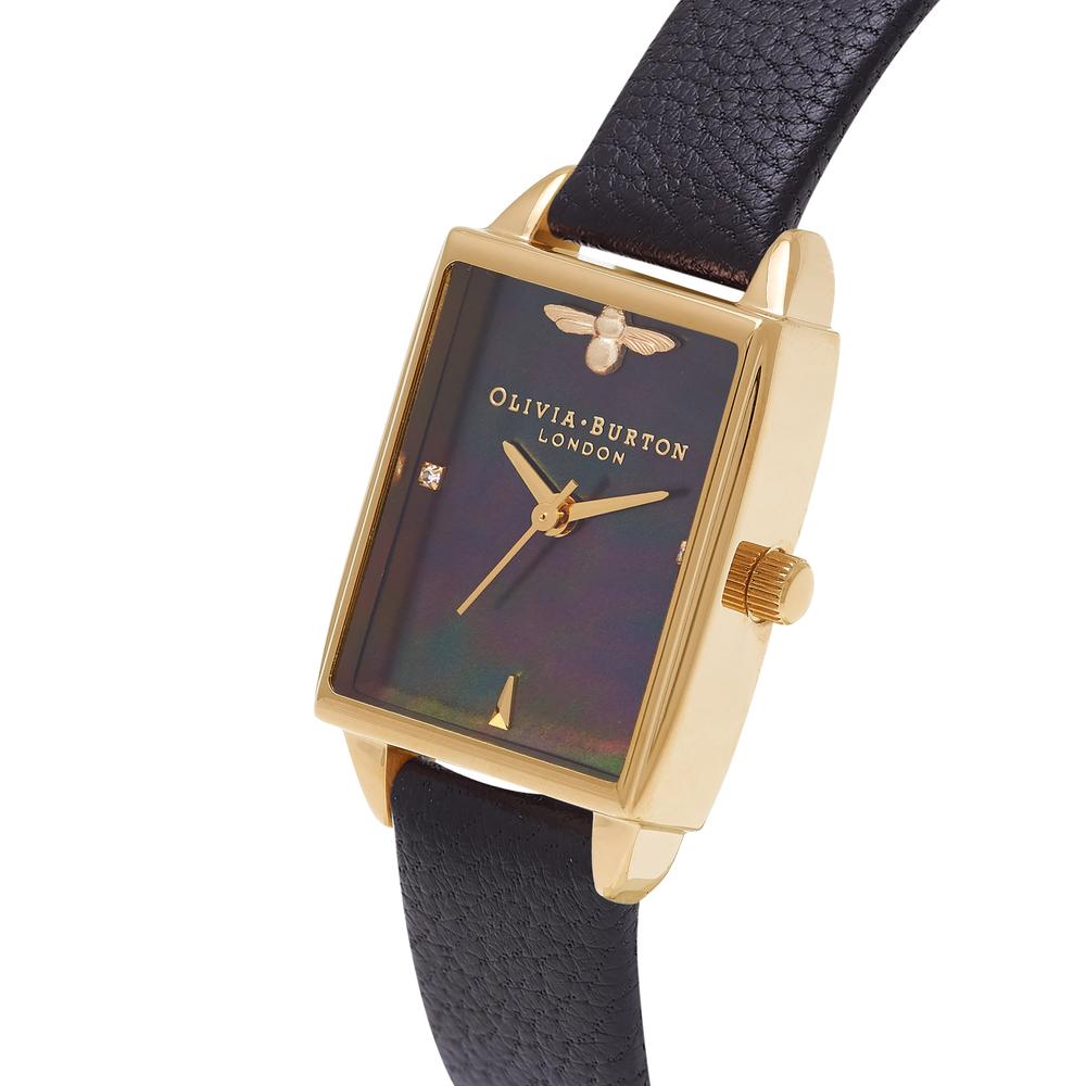 ĐỒNG HỒ OLIVIA BURTON BEE HIVE BLACK MOTHER OF PEARL, BLACK & GOLD - HC