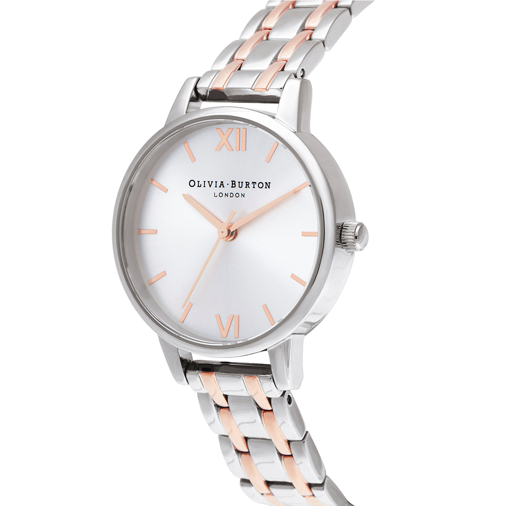 36MM Blush/RG 3H Ceramic,
Blush Powder Finish Dial, Crystal Detail, 3Link Bracelet